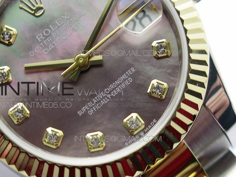 Datejust 31mm 278273 SS YG BP Best Edition Black MOP Diamonds Markers Dial on SS YG Oyster Bracelet