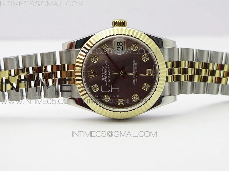 Datejust 31mm 278273 SS YG BP Best Edition Brown MOP Diamond Markers Dial on SS YG Jubilee Bracelet