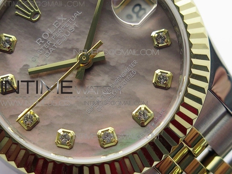 Datejust 31mm 278273 SS YG BP Best Edition Brown MOP Diamond Markers Dial on SS YG Jubilee Bracelet