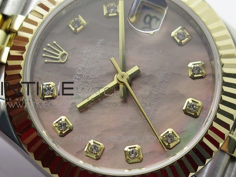 Datejust 31mm 278273 SS YG BP Best Edition Brown MOP Diamond Markers Dial on SS YG Jubilee Bracelet