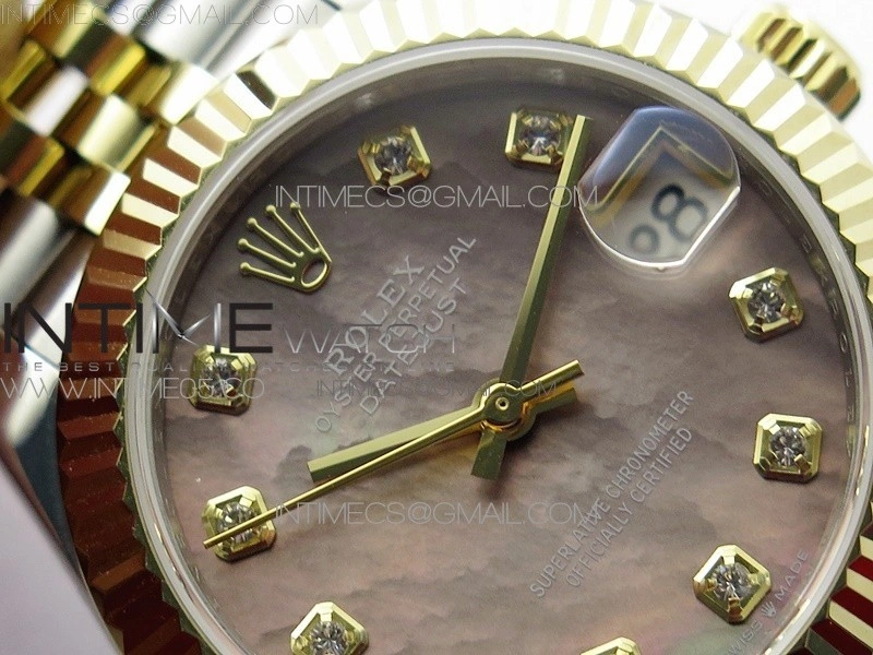 Datejust 31mm 278273 SS YG BP Best Edition Brown MOP Diamond Markers Dial on SS YG Jubilee Bracelet
