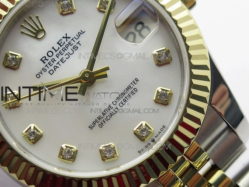 Datejust 31mm 278273 SS YG BP Best Edition White MOP Diamond Markers Dial on SS YG Jubilee Bracelet