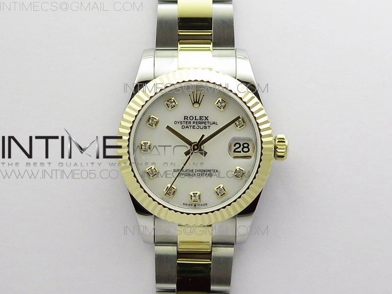 Datejust 31mm 278273 SS YG BP Best Edition White MOP Diamonds Markers Dial on SS YG Oyster Bracelet