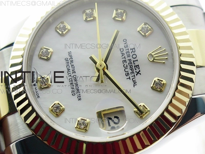 Datejust 31mm 278273 SS YG BP Best Edition White MOP Diamonds Markers Dial on SS YG Oyster Bracelet