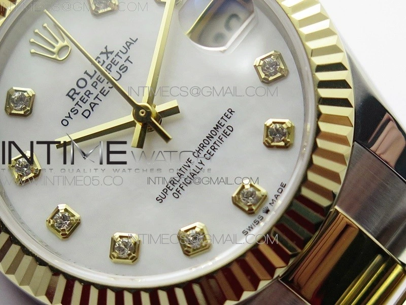 Datejust 31mm 278273 SS YG BP Best Edition White MOP Diamonds Markers Dial on SS YG Oyster Bracelet
