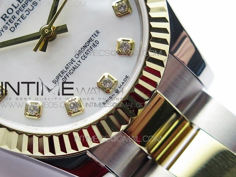 Datejust 31mm 278273 SS YG BP Best Edition White MOP Diamonds Markers Dial on SS YG Oyster Bracelet