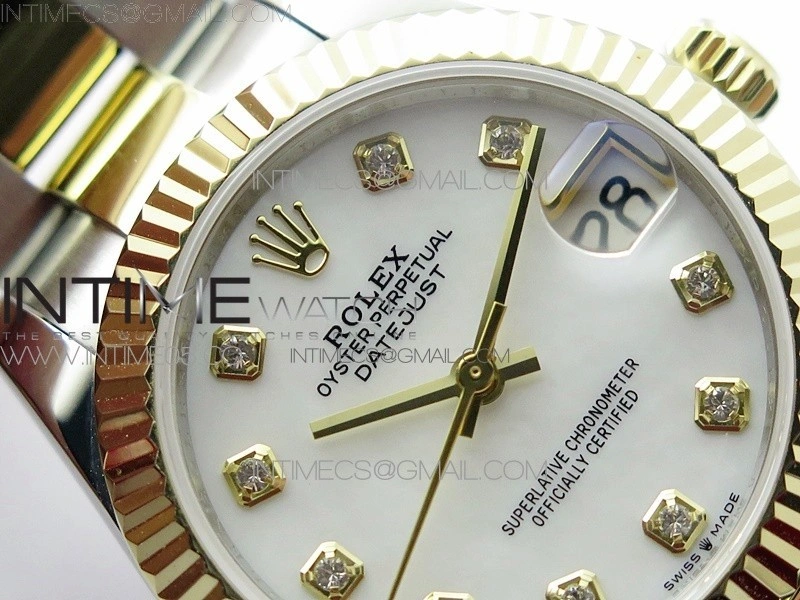 Datejust 31mm 278273 SS YG BP Best Edition White MOP Diamonds Markers Dial on SS YG Oyster Bracelet