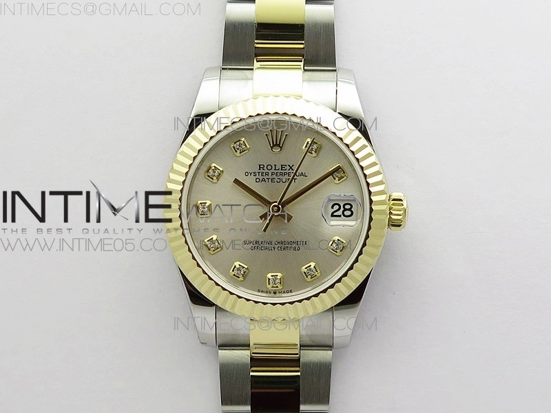 Datejust 31mm 278273 SS YG BP Best Edition Silver Diamonds Markers Dial on SS YG Oyster Bracelet