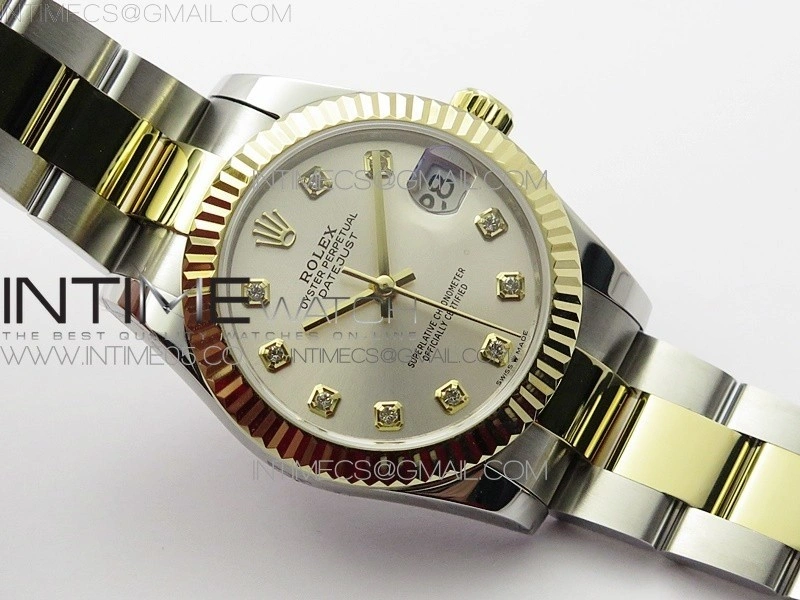 Datejust 31mm 278273 SS YG BP Best Edition Silver Diamonds Markers Dial on SS YG Oyster Bracelet