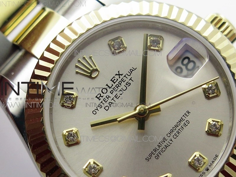 Datejust 31mm 278273 SS YG BP Best Edition Silver Diamonds Markers Dial on SS YG Oyster Bracelet