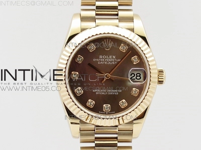 Datejust 31mm 278275 RG BP Best Edition MOP Gray Crystal Markers Dial on RG President Bracelet