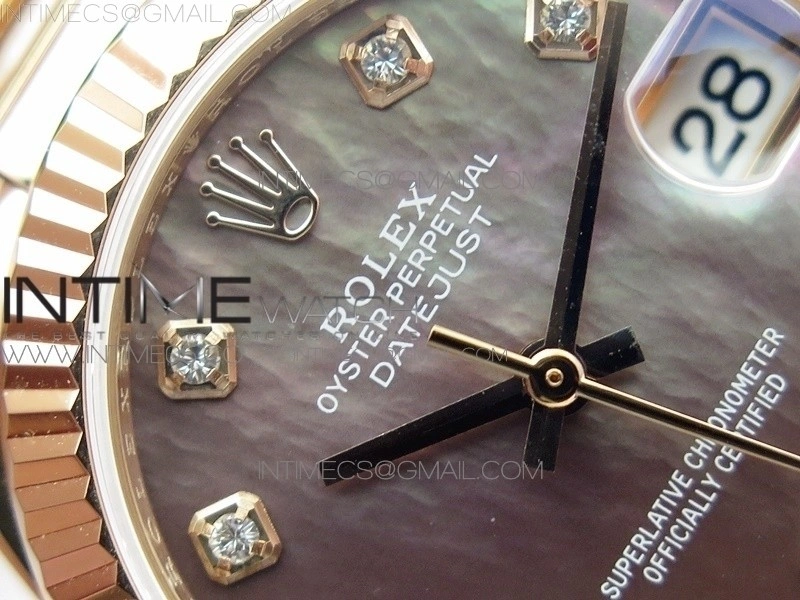 Datejust 31mm 278275 RG BP Best Edition MOP Gray Crystal Markers Dial on RG President Bracelet