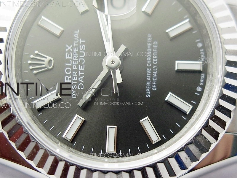Datejust 28mm 279179 SS APSF Best Edition Gray Dial Sticks Markers on SS Jubilee Bracelet NH05