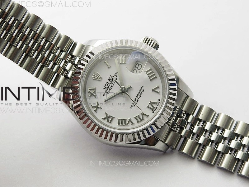 Datejust 28mm 279179 SS APSF Best Edition White Dial Roman Markers on SS Jubilee Bracelet NH05