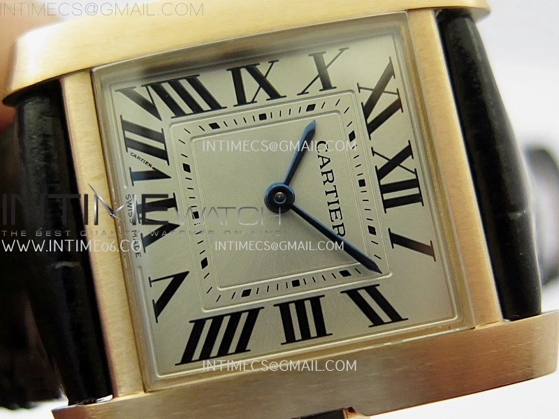 Tank Francaise Ladies 27mm RG 8848F 1:1 Best Edition Silver Dial on Black Leather Strap Ronda Quartz V2