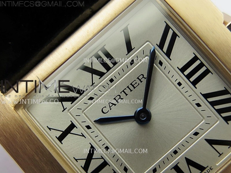 Tank Francaise Ladies 27mm RG 8848F 1:1 Best Edition Silver Dial on Black Leather Strap Ronda Quartz V2