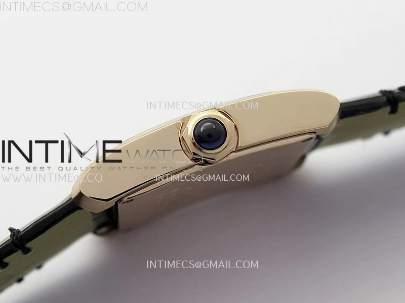 Tank Francaise Ladies 27mm RG 8848F 1:1 Best Edition Silver Dial on Black Leather Strap Ronda Quartz V2