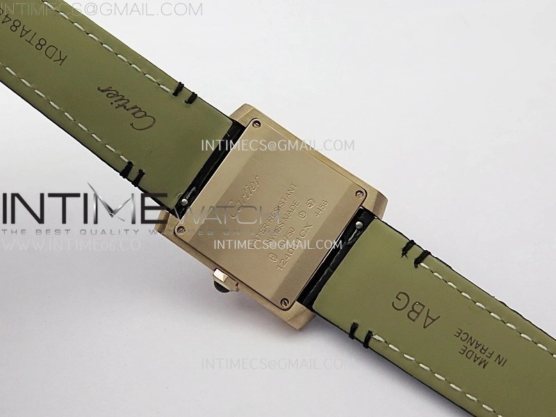Tank Francaise Ladies 27mm RG 8848F 1:1 Best Edition Silver Dial on Black Leather Strap Ronda Quartz V2