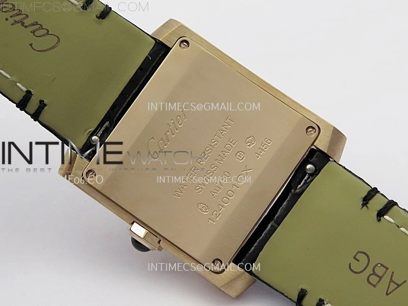 Tank Francaise Ladies 27mm RG 8848F 1:1 Best Edition Silver Dial on Black Leather Strap Ronda Quartz V2