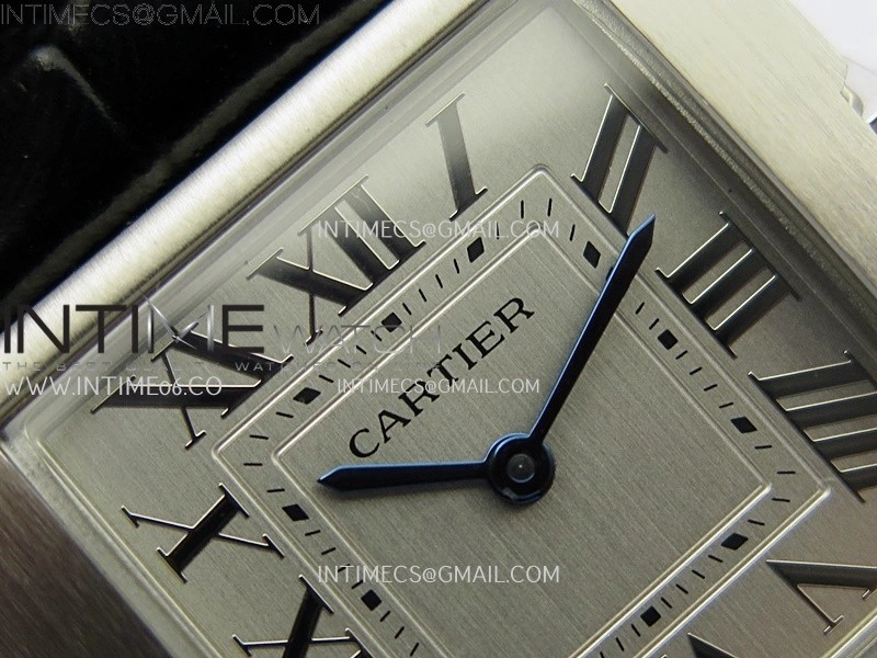 Tank Francaise Ladies 27mm SS 8848F 1:1 Best Edition Silver Dial on Black Leather Strap Ronda Quartz V2