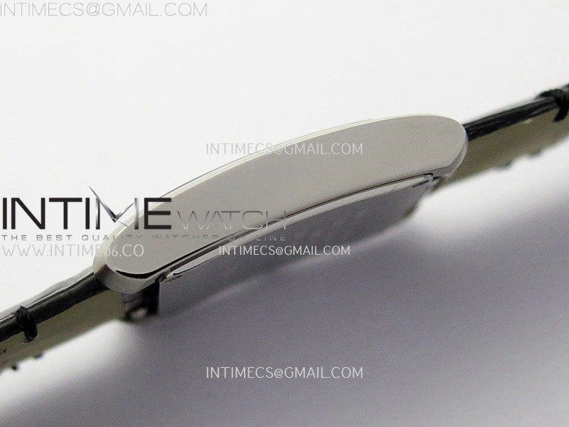 Tank Francaise Ladies 27mm SS 8848F 1:1 Best Edition Silver Dial on Black Leather Strap Ronda Quartz V2