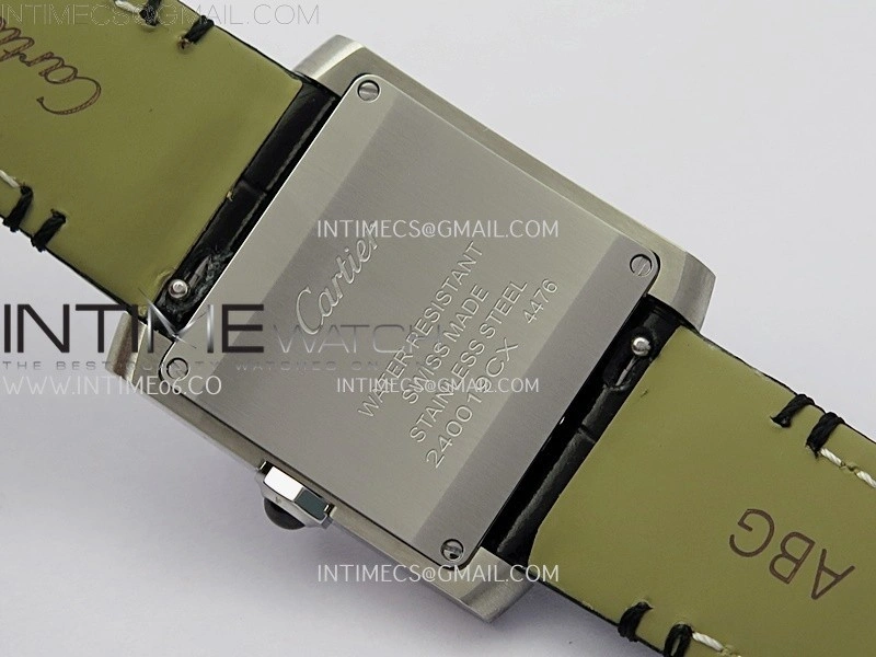 Tank Francaise Ladies 27mm SS 8848F 1:1 Best Edition Silver Dial on Black Leather Strap Ronda Quartz V2