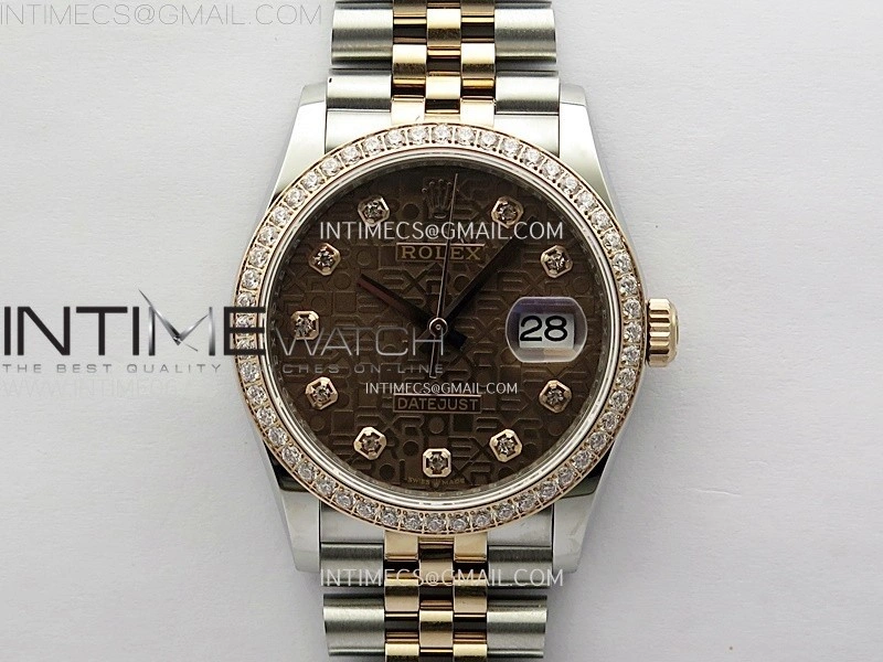 DateJust 36MM 126281 SS RG APSF 1:1 Best Edition Brown Jubilee Dial on SS RG Jubilee Bracelet SA3235
