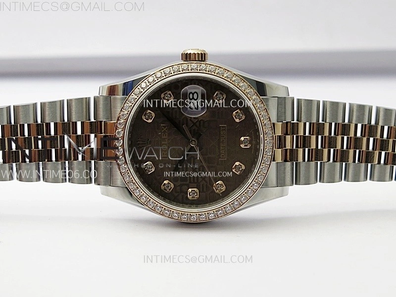 DateJust 36MM 126281 SS RG APSF 1:1 Best Edition Brown Jubilee Dial on SS RG Jubilee Bracelet SA3235