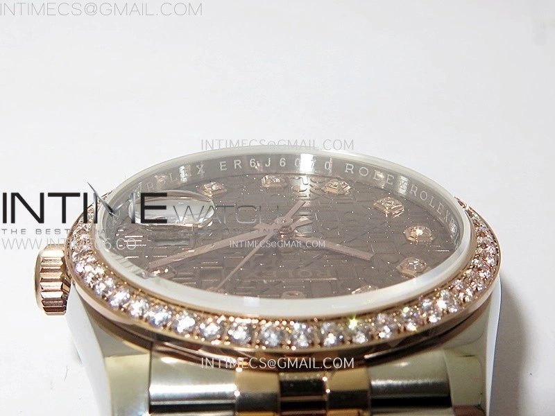 DateJust 36MM 126281 SS RG APSF 1:1 Best Edition Brown Jubilee Dial on SS RG Jubilee Bracelet SA3235
