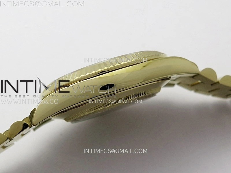 Day Date 228238 40mm YG Noob 1:1 Best Edition Silver Stick Dial On President Bracelet A2836