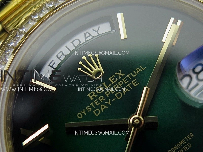 Day Date 228348 40mm YG Noob 1:1 Best Edition Green Ombre Roman On President Bracelet A2836