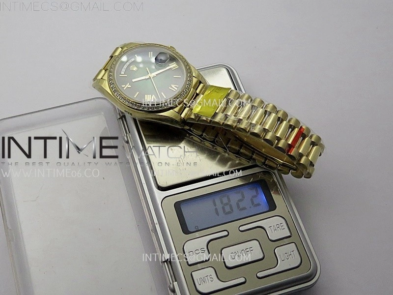 Day Date 228348 40mm YG Noob 1:1 Best Edition Green Ombre Roman On President Bracelet A2836