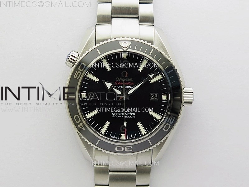 Planet Ocean 42MM Liquidmetal N1F 1:1 Best Edition Black Real Ceramic Dial On SS Bracelet A2892