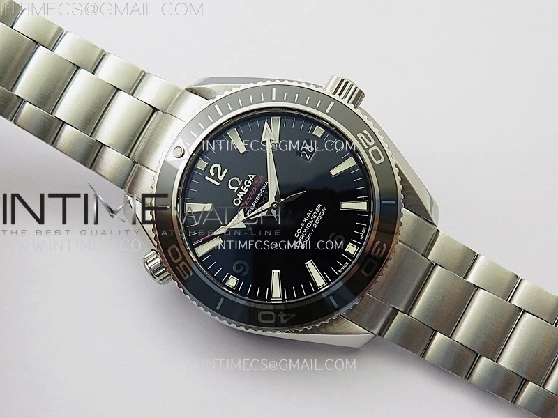 Planet Ocean 42MM Liquidmetal N1F 1:1 Best Edition Black Real Ceramic Dial On SS Bracelet A2892