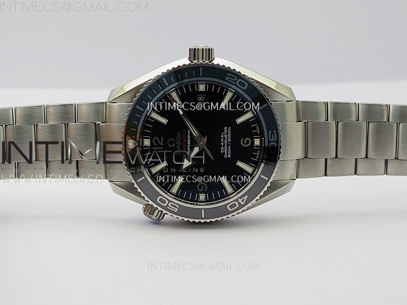Planet Ocean 42MM Liquidmetal N1F 1:1 Best Edition Black Real Ceramic Dial On SS Bracelet A2892