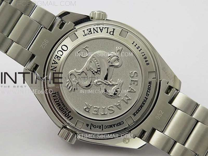 Planet Ocean 42MM Liquidmetal N1F 1:1 Best Edition Black Real Ceramic Dial On SS Bracelet A2892
