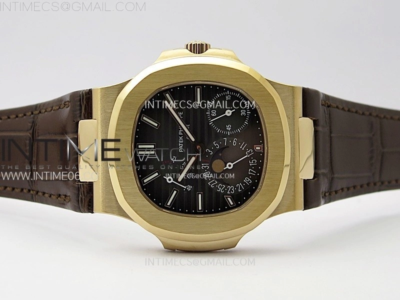 Nautilus 5712R-001 PPF 1:1 Best Edition Brown Dial on Brown Leather Strap A240 Super Clone V2