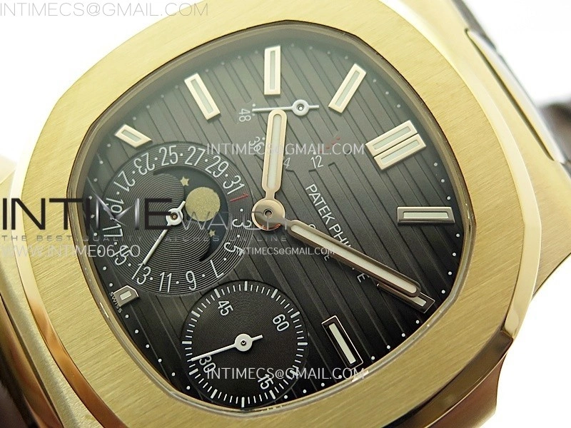 Nautilus 5712R-001 PPF 1:1 Best Edition Brown Dial on Brown Leather Strap A240 Super Clone V2