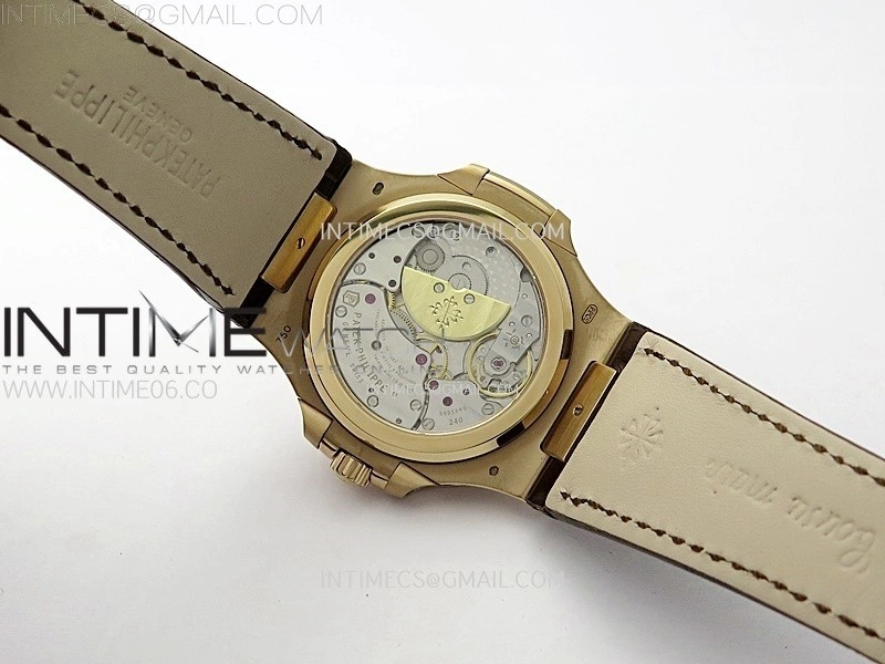 Nautilus 5712R-001 PPF 1:1 Best Edition Brown Dial on Brown Leather Strap A240 Super Clone V2