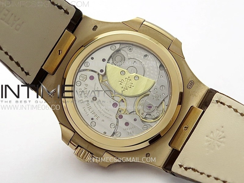 Nautilus 5712R-001 PPF 1:1 Best Edition Brown Dial on Brown Leather Strap A240 Super Clone V2