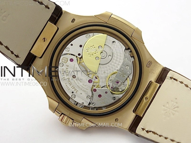Nautilus 5712R-001 PPF 1:1 Best Edition Brown Dial on Brown Leather Strap A240 Super Clone V2
