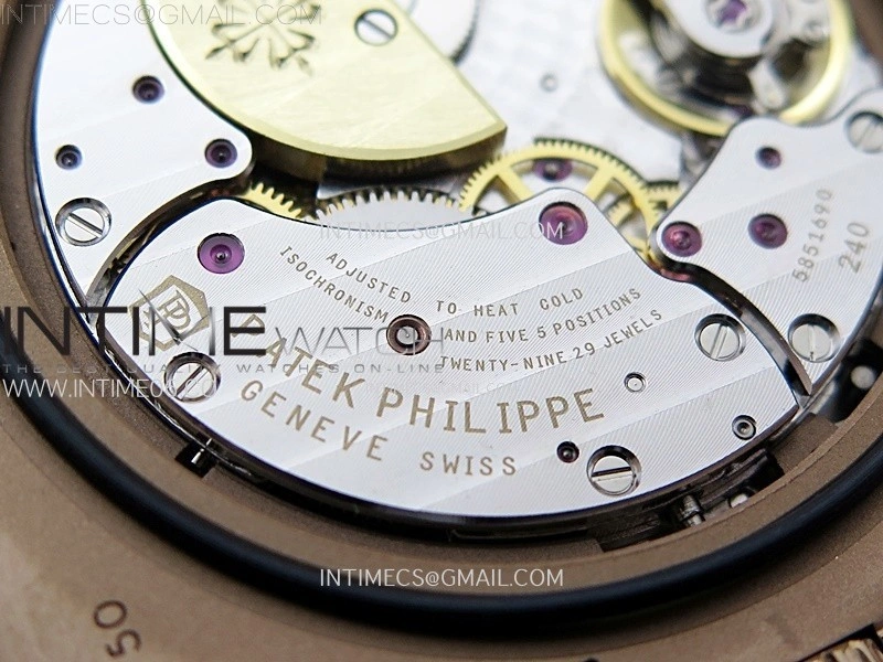 Nautilus 5712R-001 PPF 1:1 Best Edition Brown Dial on Brown Leather Strap A240 Super Clone V2