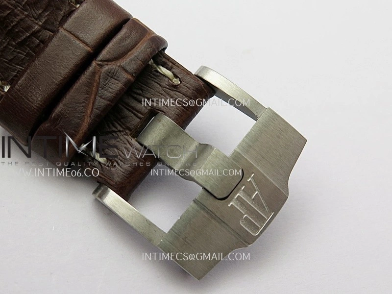 Royal Oak Offshore 42mm 2014 Safari SS TKF Best Edition Cream Dial On Brown Leather Strap Asian 3126