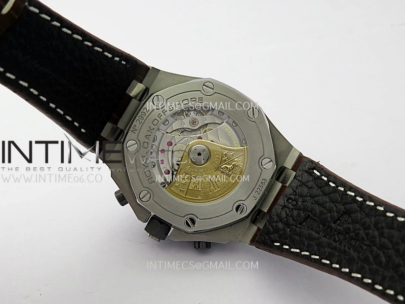 Royal Oak Offshore 42mm 2014 Safari SS TKF Best Edition Cream Dial On Brown Leather Strap Asian 3126