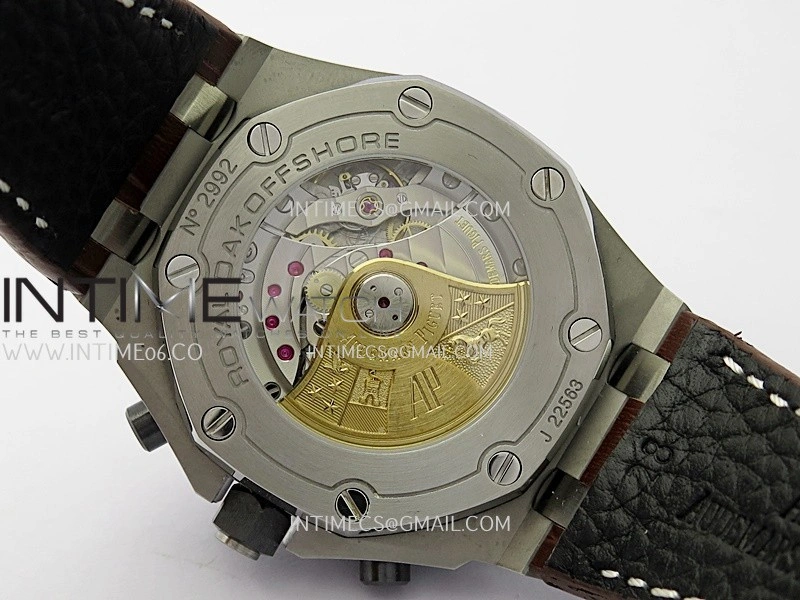 Royal Oak Offshore 42mm 2014 Safari SS TKF Best Edition Cream Dial On Brown Leather Strap Asian 3126