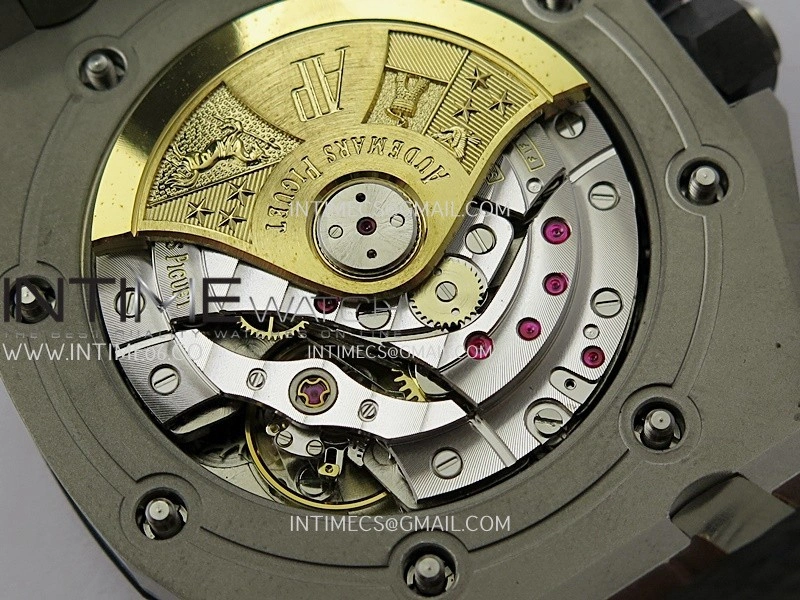 Royal Oak Offshore 42mm 2014 Safari SS TKF Best Edition Cream Dial On Brown Leather Strap Asian 3126