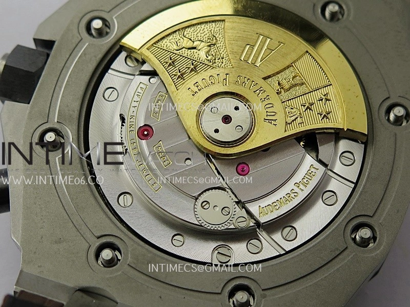 Royal Oak Offshore 42mm 2014 Safari SS TKF Best Edition Cream Dial On Brown Leather Strap Asian 3126