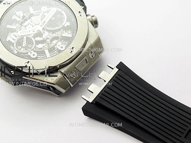 Hublot Big Bang Unico 42mm Titanium BBF 1:1 Best Edition Black Skeleton Dial on Black Rubber Strap A1280