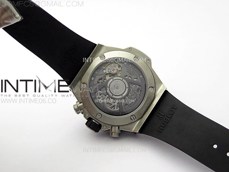 Hublot Big Bang Unico 42mm Titanium BBF 1:1 Best Edition Black Skeleton Dial on Black Rubber Strap A1280