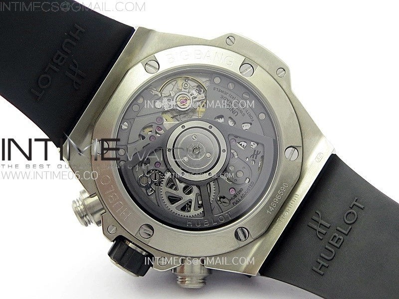 Hublot Big Bang Unico 42mm Titanium BBF 1:1 Best Edition Black Skeleton Dial on Black Rubber Strap A1280